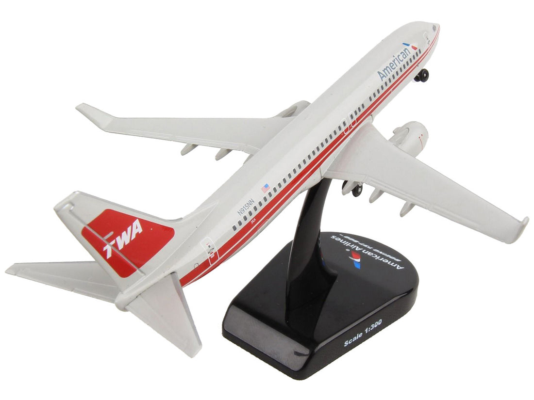 Boeing 737-800 Commercial Aircraft "American Airlines - TWA Heritage" (N915NN) 1/300 Diecast Model Airplane by Postage Stamp-3