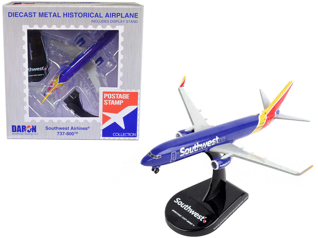 Boeing 737-800 Next Generation Commercial Aircraft "Southwest Airlines" 1/300 Diecast Model Airplane by Postage Stamp-0