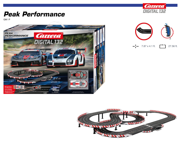 Peak Performance, Digital 132 Carrera 1:24/1:32 Scale Slot Car Track Set 20030027 Packaging View