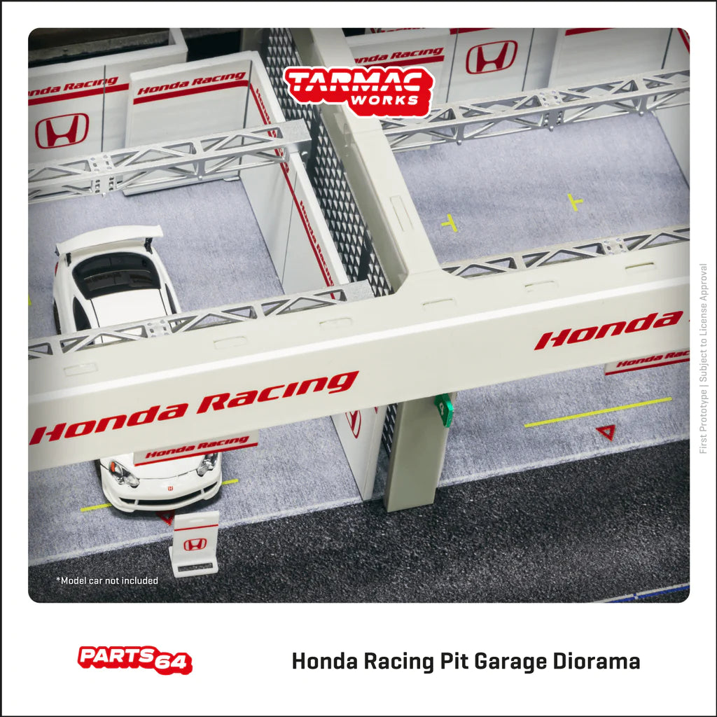 Honda Racing Pit Garage Diorama 1:64 (Tarmac Works) Top View