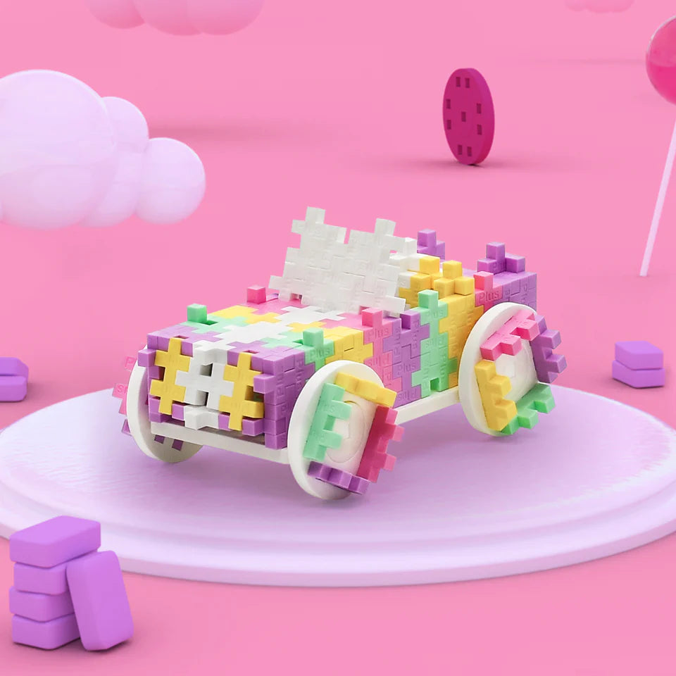 Plus Plus Tube - Color Cars - CANDY Puzzle Blocks Design Example with Background Image