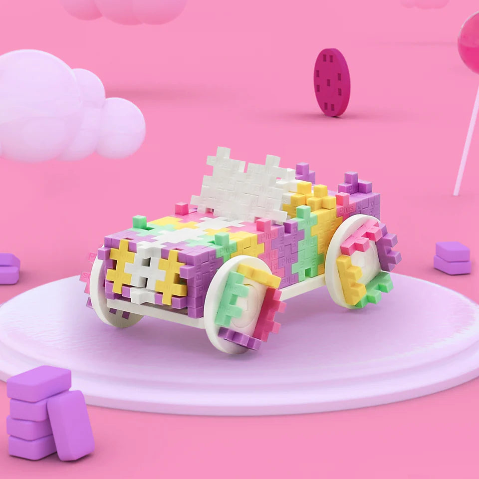 Plus Plus Tube - Color Cars - CANDY Puzzle Blocks Design Example with Background Image