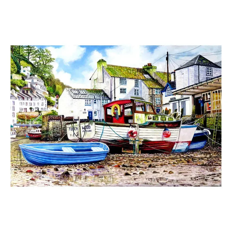 Polperro Cornwall harbor 1000 piece jigsaw puzzle by House of Puzzles