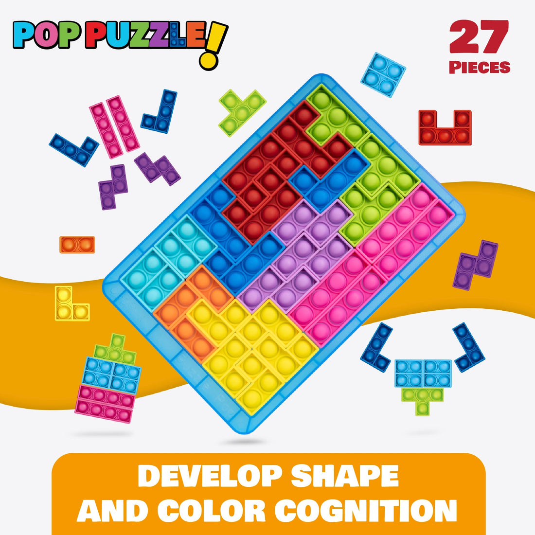 Pop Puzzle Popper Fidget Game - Power Your Fun 27pc