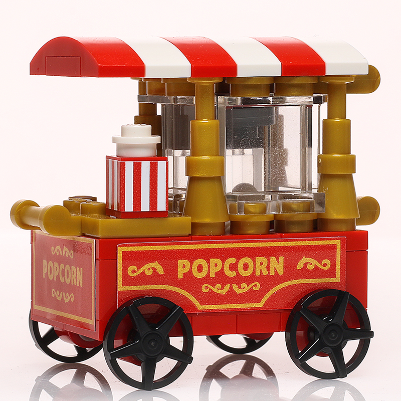 Popcorn Vending Cart Building Set made using LEGO parts 3