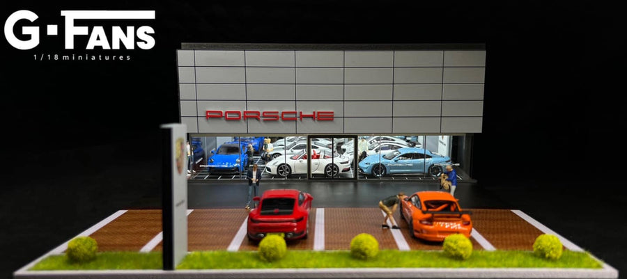 Porsche Showroom 1:64 scale Diorama by G-Fans