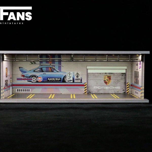Porsche RWB Theme Garage Diorama 1:64 | G-Fans – Big Boy Toys