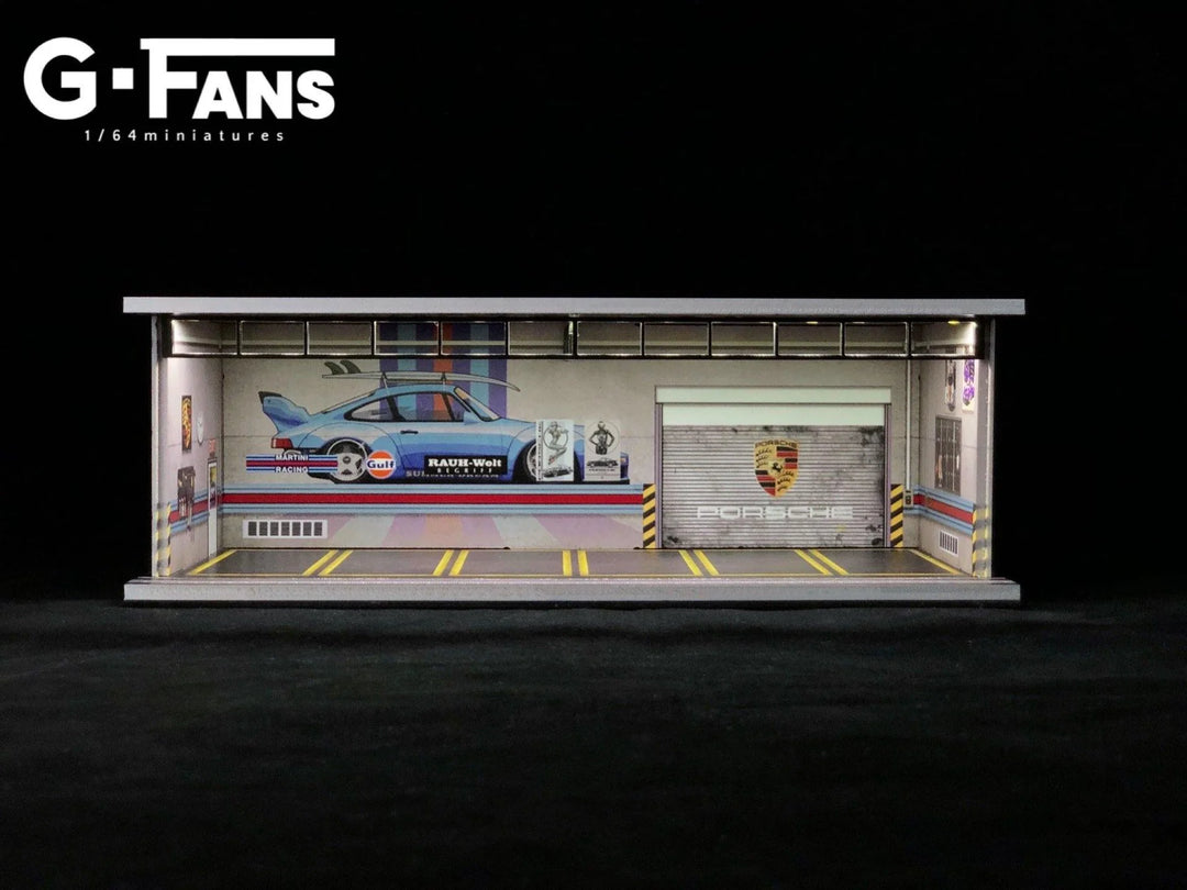 Porsche RWB Theme 1:64 Scale Garage Diorama by G-Fans 710007