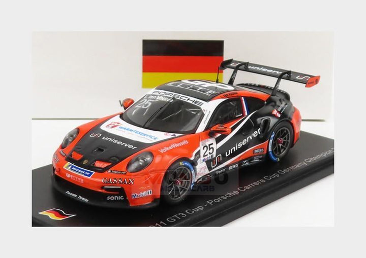 Porsche 911 GT3 CUP Team GP-Elite #25 Carrera GO!!! 1:43 Scale Analog Slot Car by Carrera 20064207 Front View