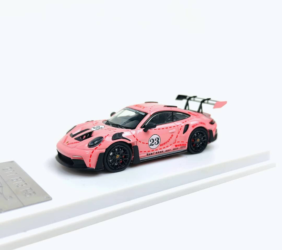 Porsche 911 992 GT3 RS Pink Pig #23 1:64 Scale Diecast Model by Solo