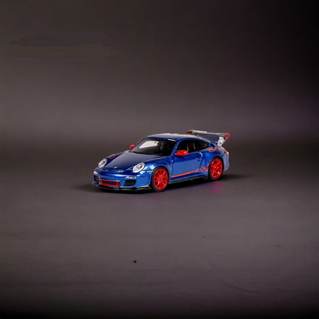 Porsche 997.2 GT3 RS Aqua Blue Metallic AQUABLAU 1:64 Resin by Cars' Lounge