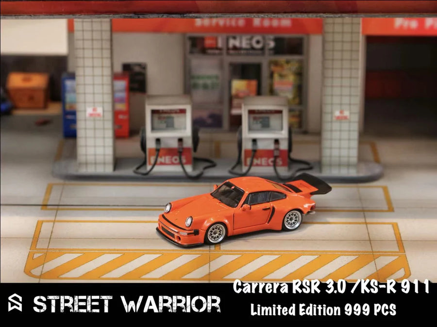 Porsche Carrera RSR 3.0 KS-R 911 Orange 1:64 Scale Diecast by Street Weapon