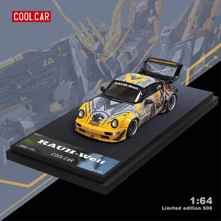 Porsche RWB 964 BANSHEE MECHA Livery 1:64 Scale Diecast Model by Cool Car Diagonal View