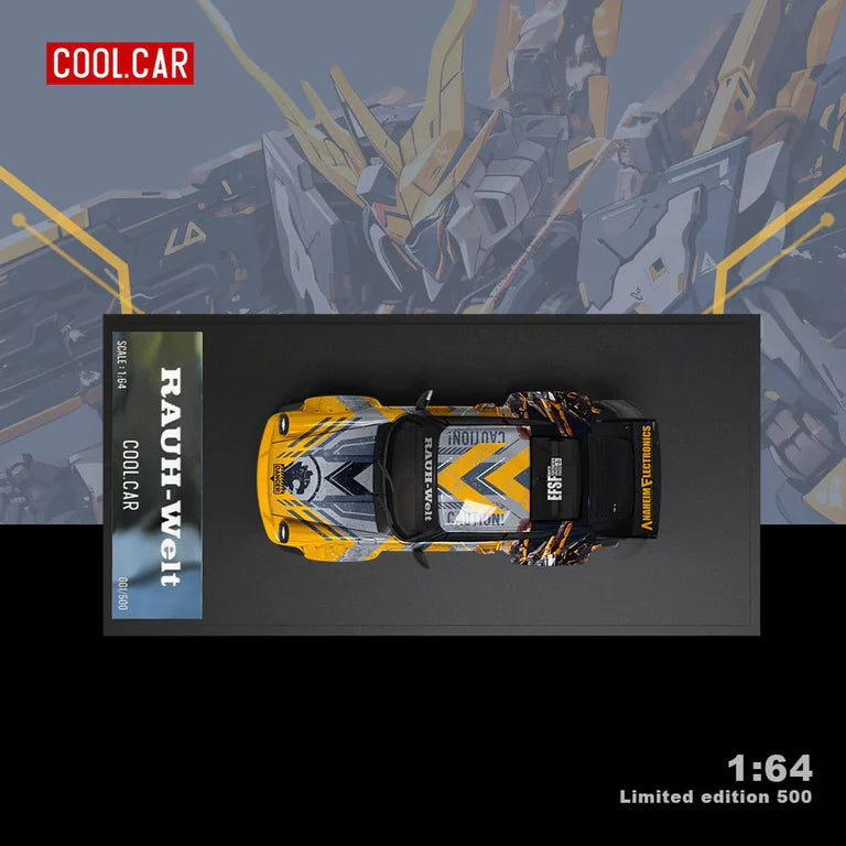 Porsche RWB 964 BANSHEE MECHA Livery 1:64 Scale Diecast Model by Cool Car Top View