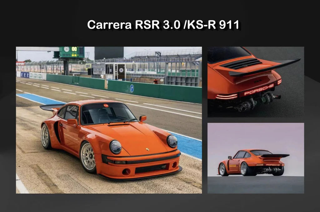 Porsche Carrera RSR 3.0 KS-R 911 Orange 1:64 Scale Diecast by Street Weapon Track View