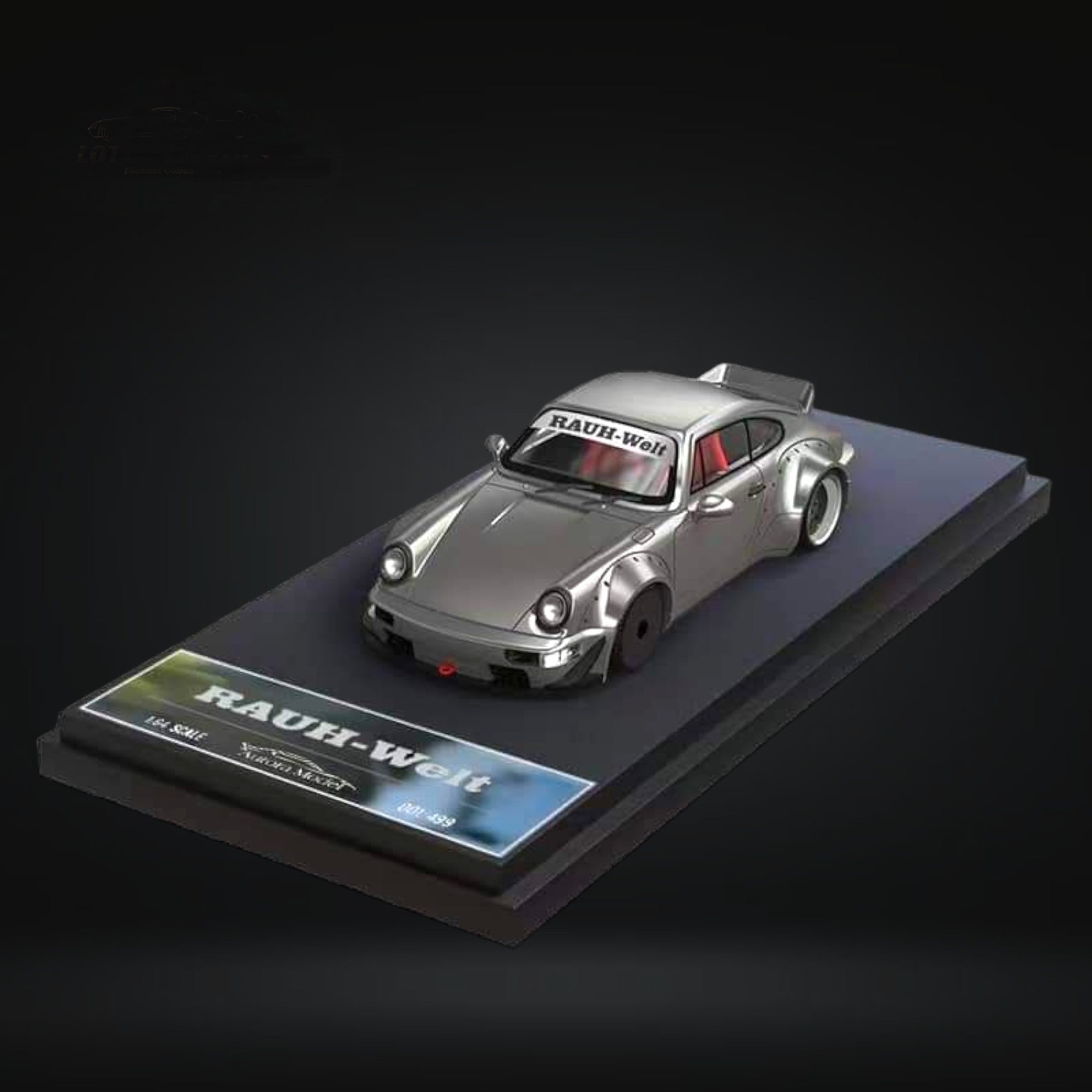 Porsche RWB 964 Liquid Silver DUCKTAIL 1:64 by Aurora Model
