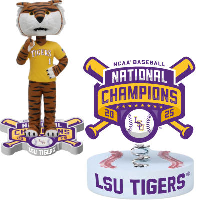 LSU Tigers 2025 Men's College World Series National Champions Bobbleheads (Presale) 4