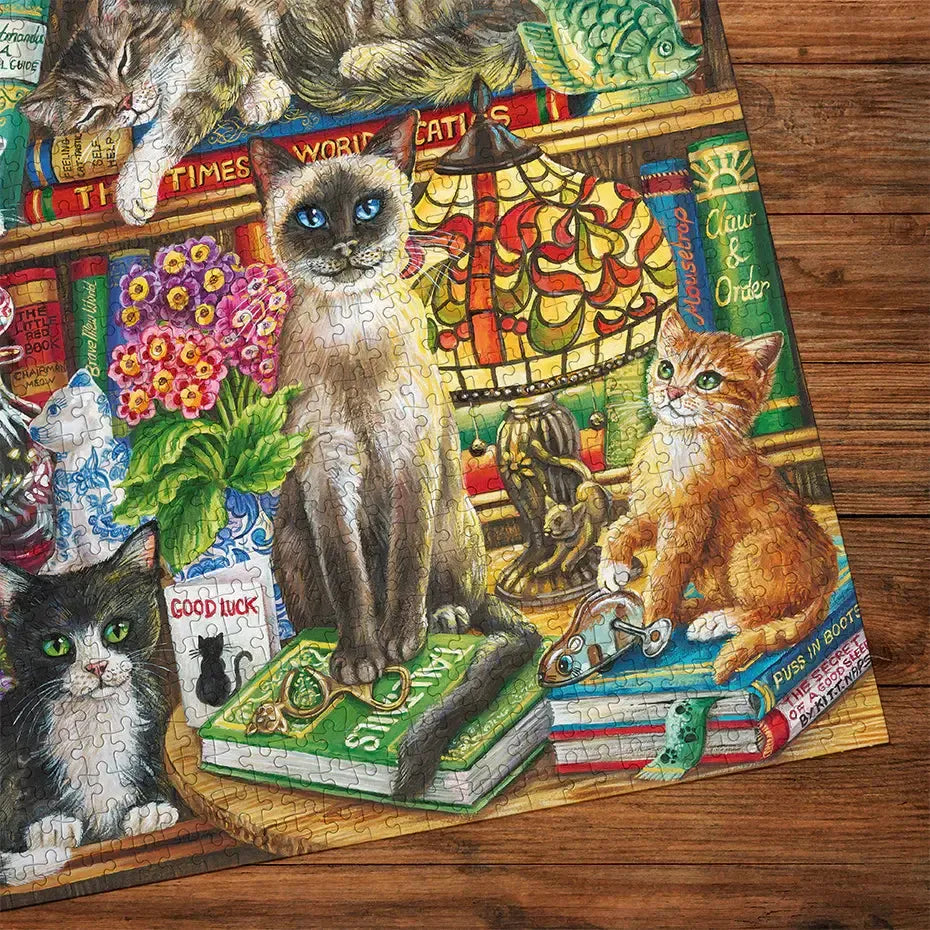 Puss In Books 1000 Piece Jigsaw Puzzle Gibsons 3