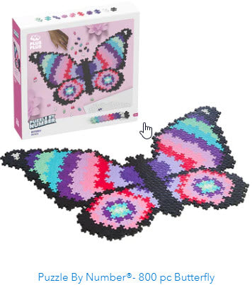 Plus Plus Puzzle By Number - Butterfly Puzzle Blocks