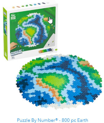 Plus Plus Puzzle By Number - Earth Puzzle Blocks