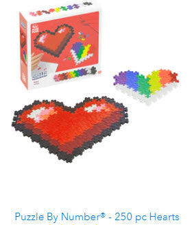 Plus Plus Puzzle By Number - Hearts Puzzle Blocks