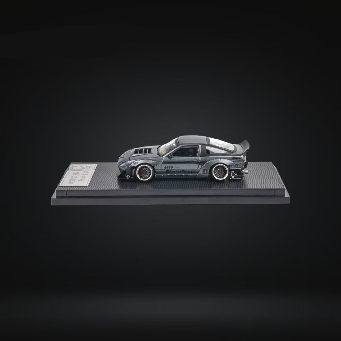 Custom 180SX Pandem Rocket Bunny Matte Grey 1:64 by MicroTurbo - 12 