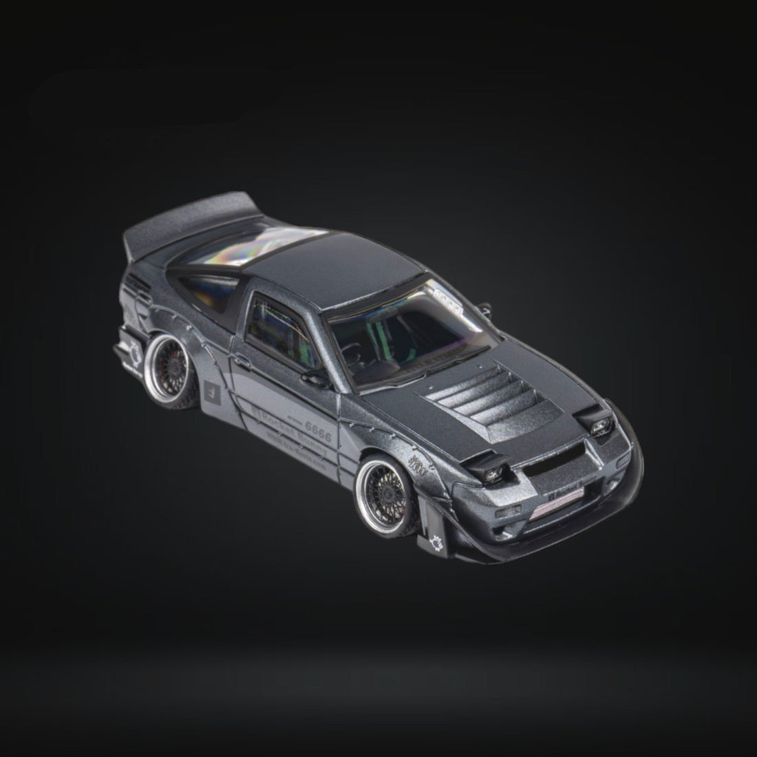 Custom 180SX Pandem Rocket Bunny Matte Grey 1:64 by MicroTurbo - 8