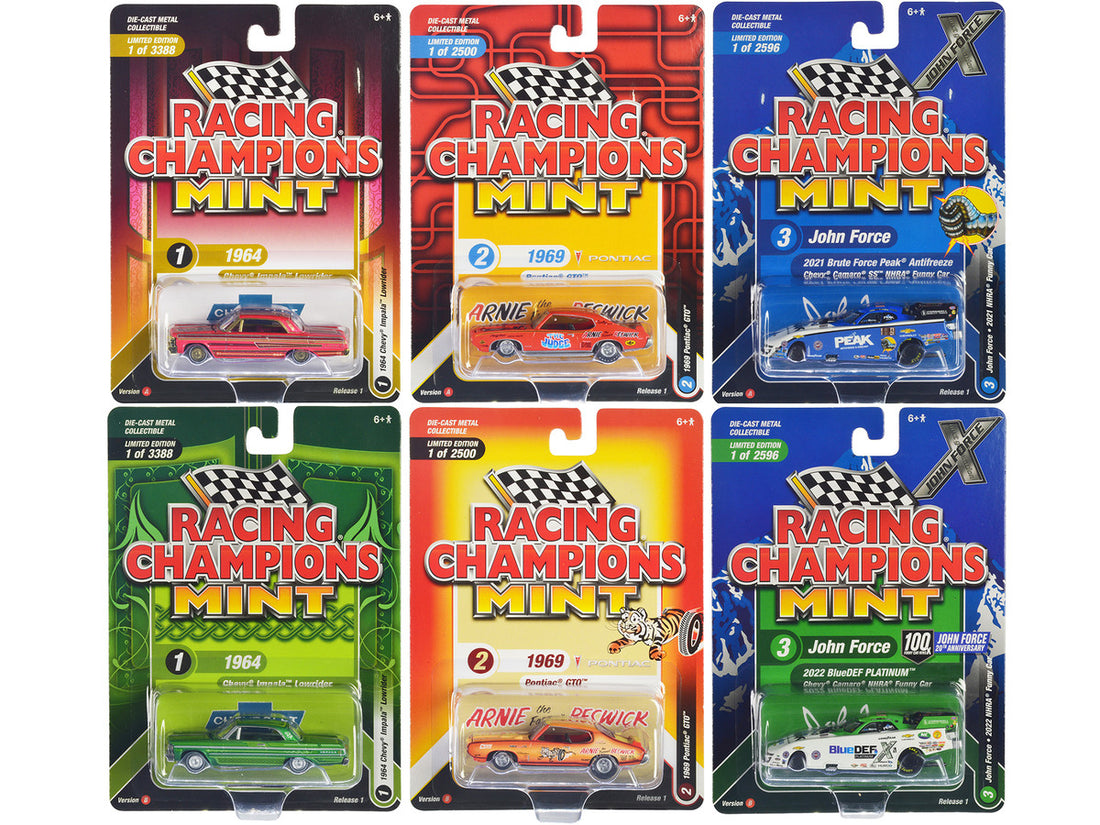 "Racing Champions Mint 2023" Set of 6 Cars Release 1 1/64 Diecast Model Cars by Racing Champions-0