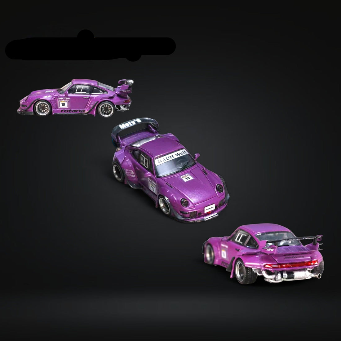 Porsche 993 RWB Rotana Race Track Purple 1:64 by Street Weapon