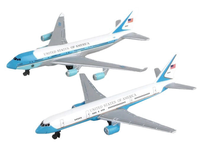 Air Force One and Air Force Two Set of 2 Planes Diecast Model Airplanes by Daron-0