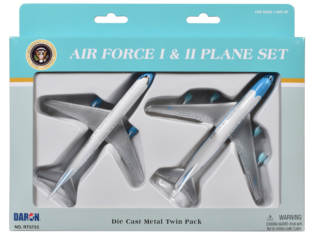 Air Force One and Air Force Two Set of 2 Planes Diecast Model Airplanes by Daron-1