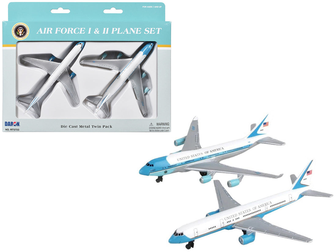 Air Force One and Air Force Two Set of 2 Planes Diecast Model Airplanes by Daron-2