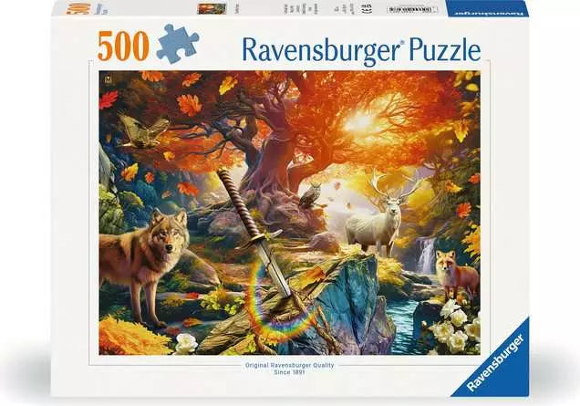 Excalibur Forest 500-piece jigsaw puzzle by Ravensburger with fantasy artwork by Michael David Ward