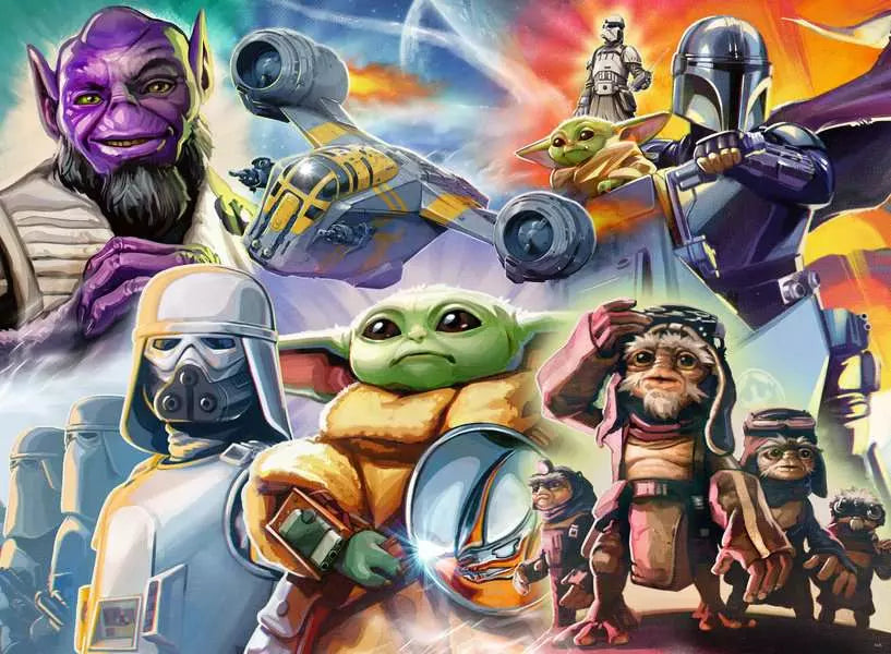 Ravensburger Star Wars Mandalorian and Grogu 500-piece puzzle artwork