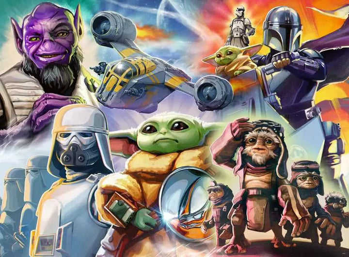 Ravensburger Star Wars Mandalorian and Grogu 500-piece puzzle artwork