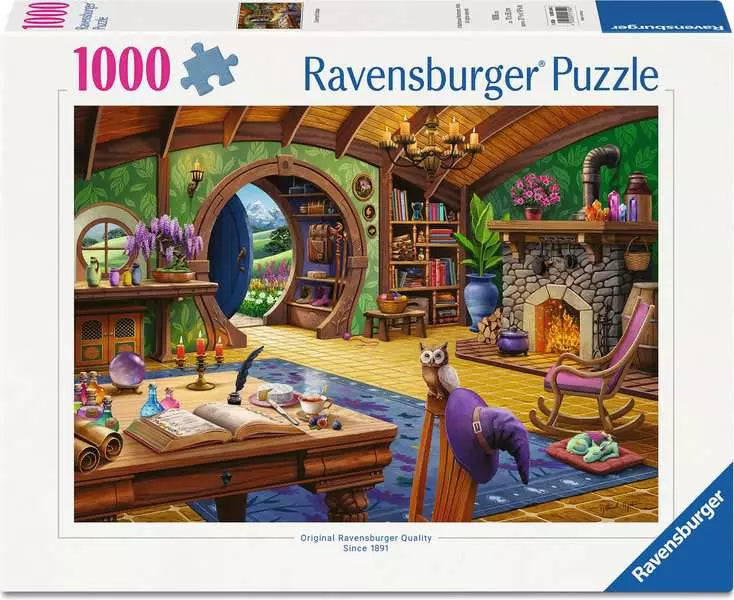 Charmed Cottage 1000-piece fantasy jigsaw puzzle by Ravensburger retail box