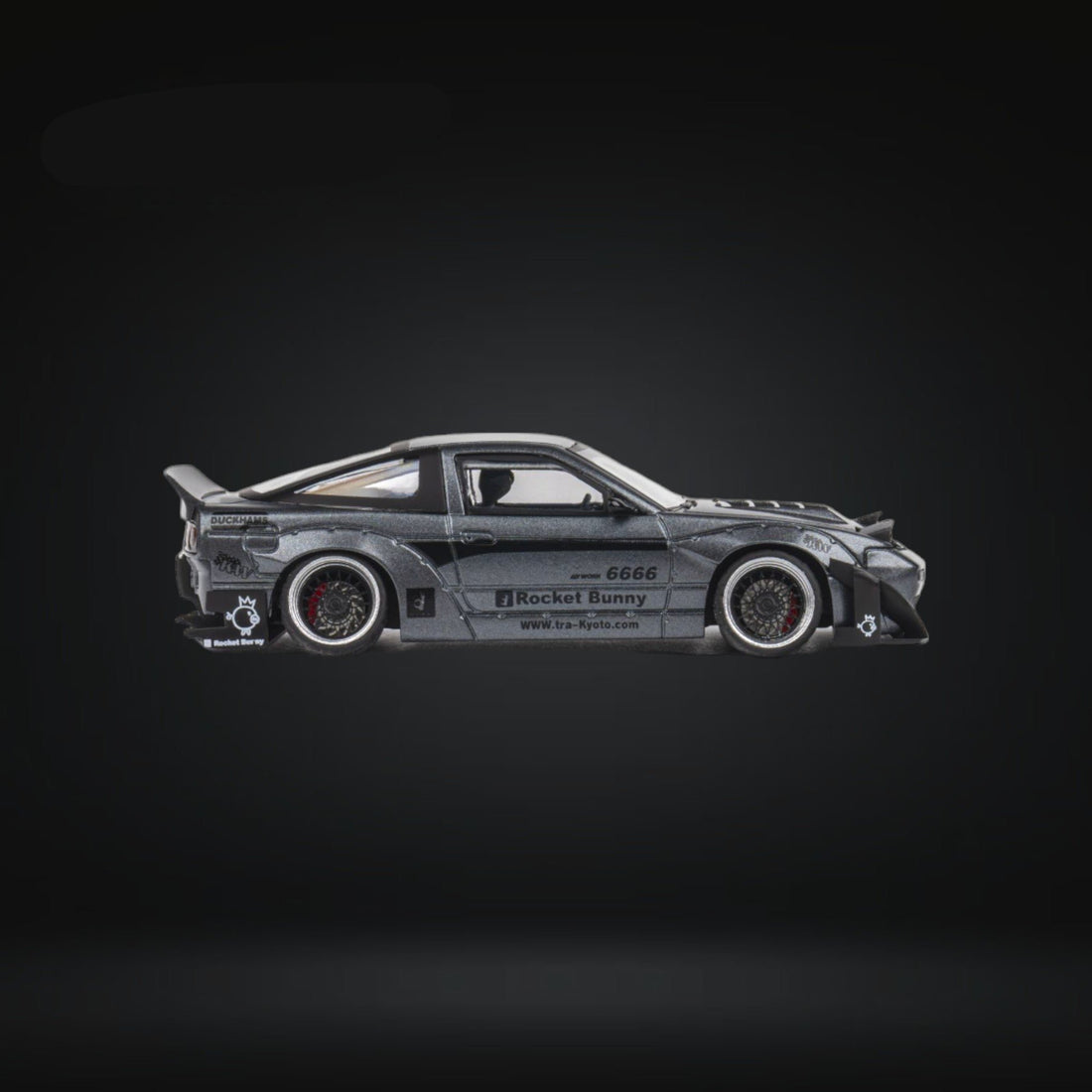 Custom 180SX Pandem Rocket Bunny Matte Grey 1:64 by MicroTurbo - 6