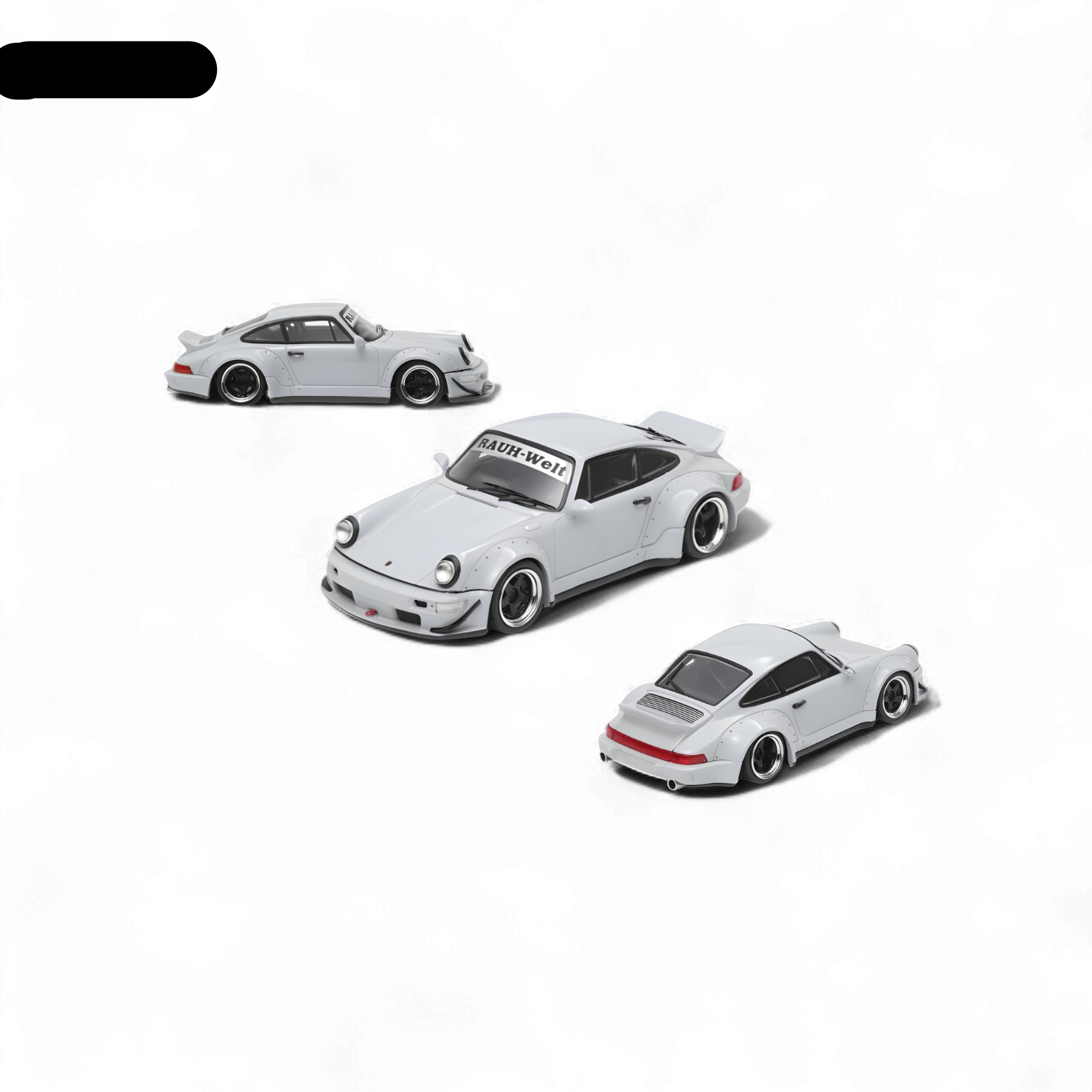 Porsche Rauh-Welt RWB964 Wide-Body Duck Wing - Grey 1:64 by Fast Speed