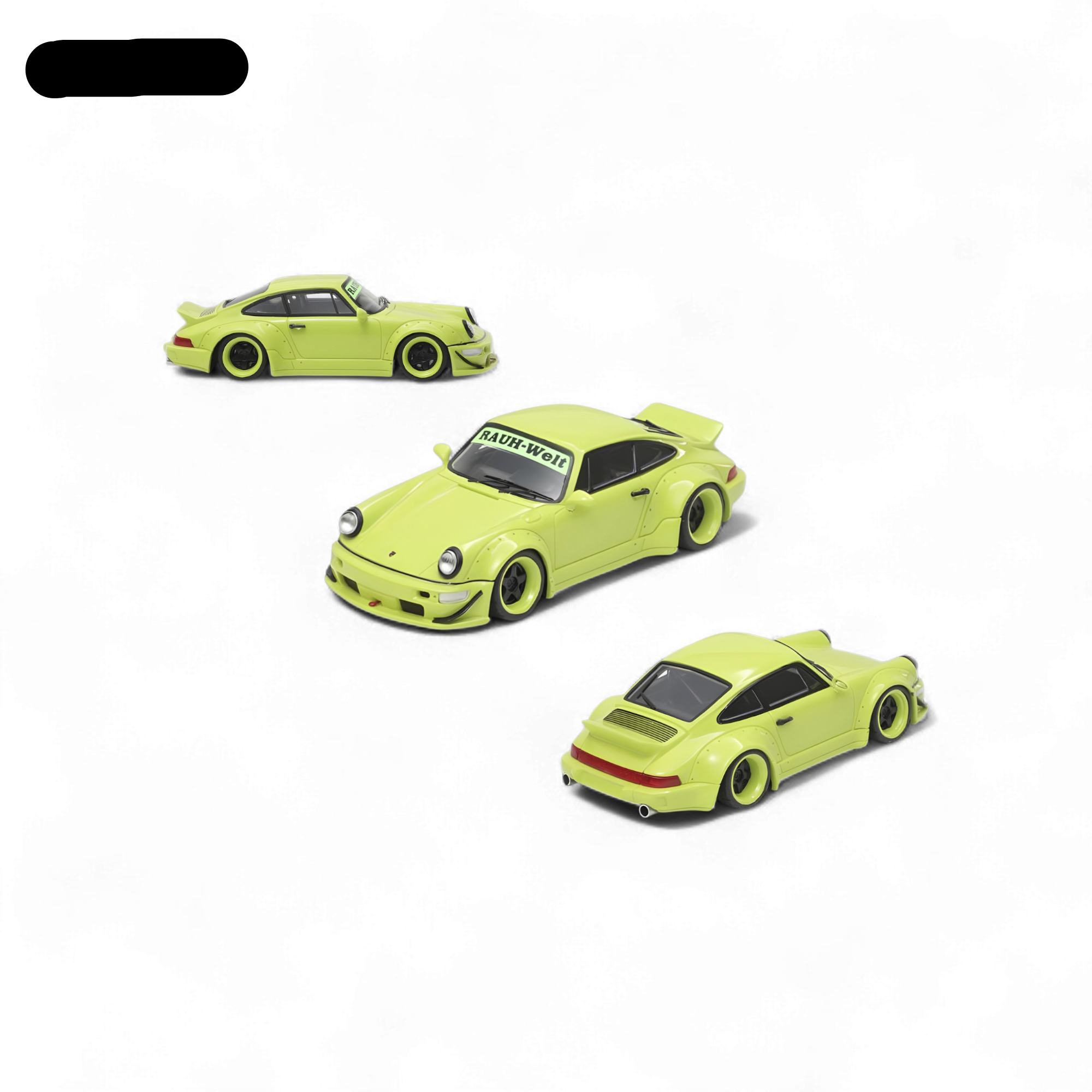 Porsche Rauh-Welt RWB964 Wide-Body Duck Wing - Green 1:64 by Fast Speed