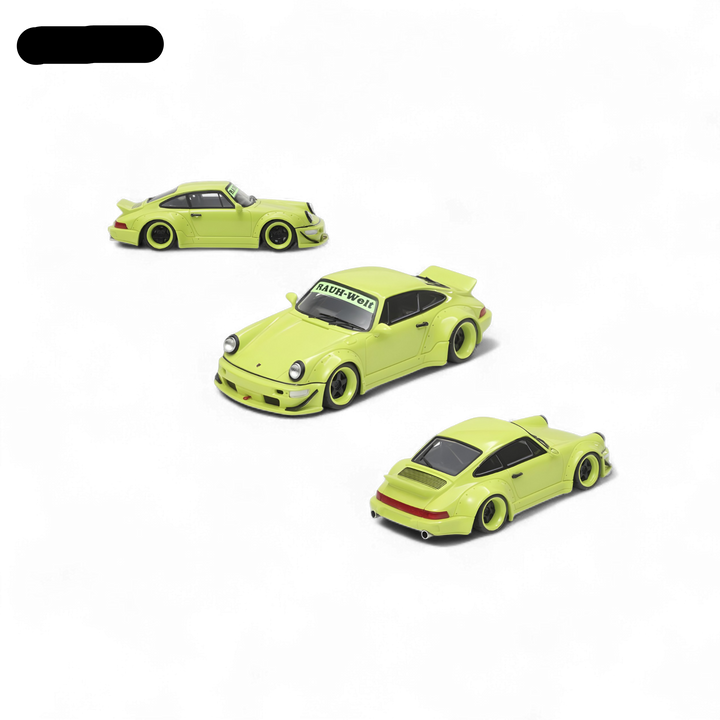 Porsche Rauh-Welt RWB964 Wide-Body Duck Wing - Green 1:64 by Fast Speed