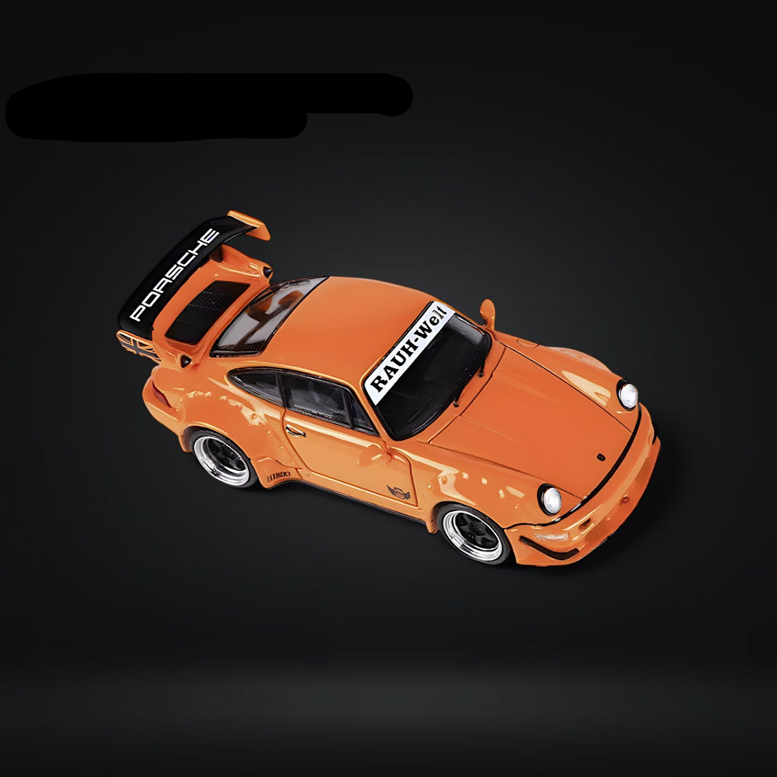 Porsche 964 RWB Widebody HIBIKI GT Version Rear Wing in Orange 1:64 by Fast Speed - 3