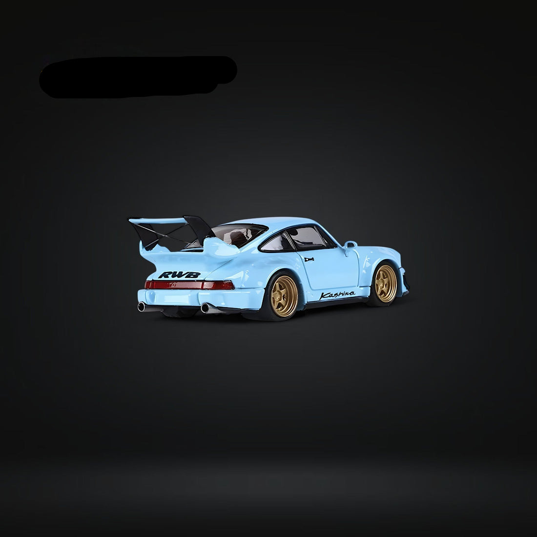 Porsche 964 RWB Widebody KASHIWA X Version Rear Wing in Tiffany Blue 1:64 by Fast Speed - 3