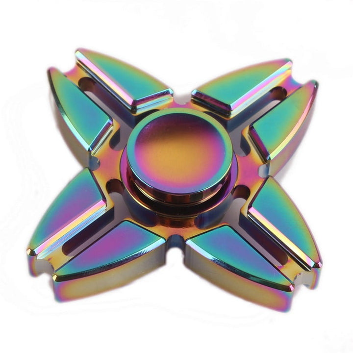 Rainbow Chameleon Split Four Way Metal EDC Fidget Spinner-0