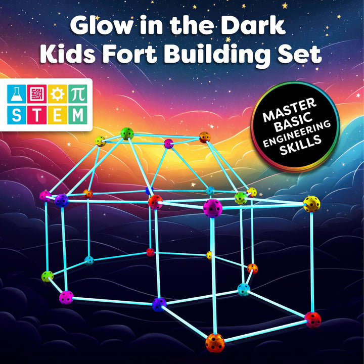 Glow in the Dark Building Set - 90 Pieces - Power Your Fun  2