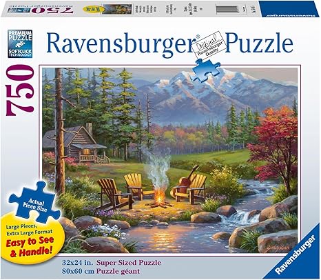 Ravensburger Riverside Living Room Puzzle - 750 Piece Large Format Jigsaw Puzzle