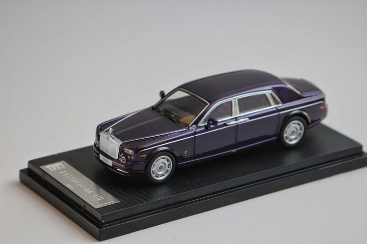 Rolls Royce Phantom VII 1:64 Scale Diecast Model by SW in Mysterious Purple Front View
