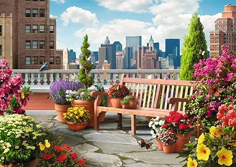 Ravensburger Rooftop Garden Puzzle - 500-Piece Jigsaw Puzzle - 2