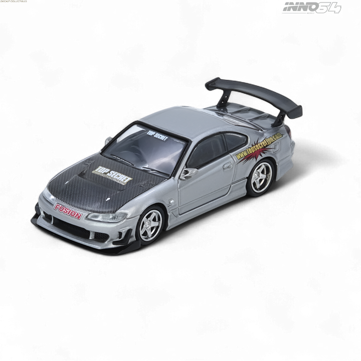 INNO64 Nissan Silvia S15 Top Secret Silver 1:64 diecast model