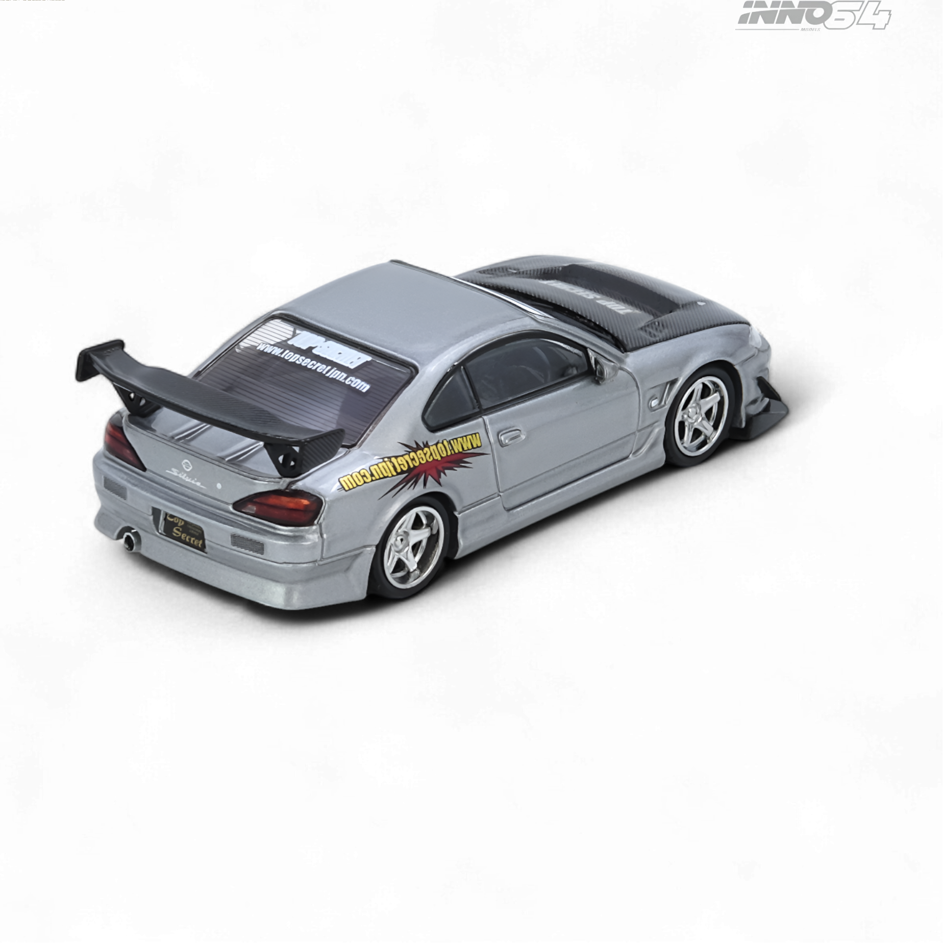 Silver Nissan Silvia S15 1:64 diecast model