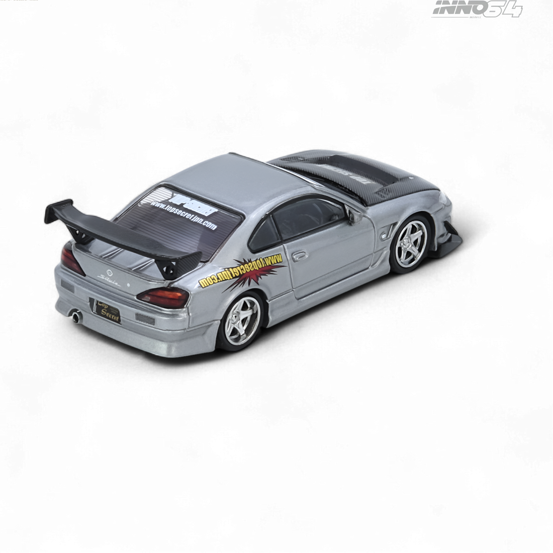 Silver Nissan Silvia S15 1:64 diecast model